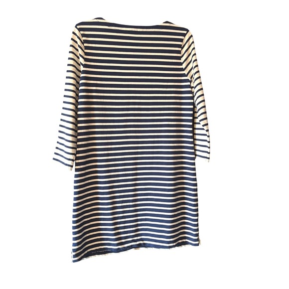 Vineyard Vines Dress Women's Size S Navy Blue White Striped 3/4 Sleeve Casual EC - Picture 5 of 9